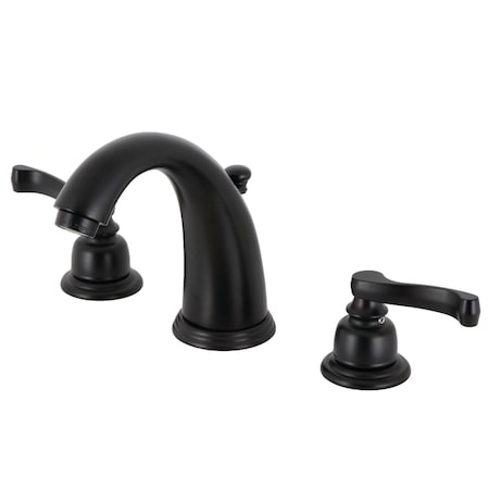 Kingston Brass Widespread Bathroom Faucet with Retail PopUp, Matte Black KB980FL